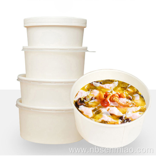 Disposable microwave box paper cup bow